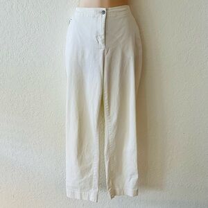 Additions by Chico’s White Slim Leg Size 8 Pre-owned